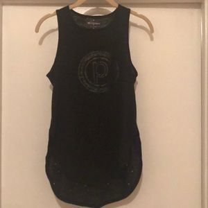 Pure barre black on black tank top